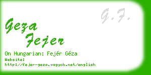 geza fejer business card